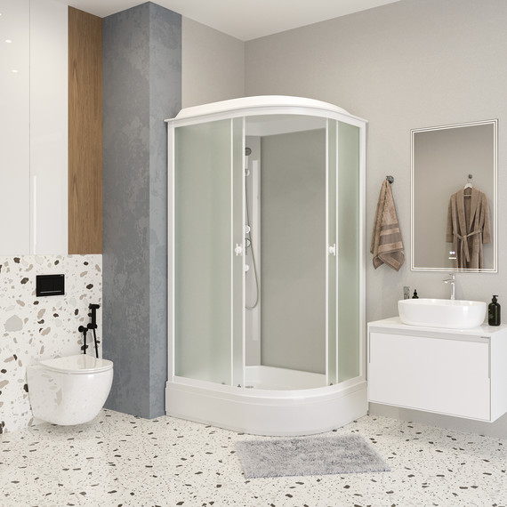 Душевая кабина Niagara 100x70 см P100/70/26L/MT, белый/матовое фото 3