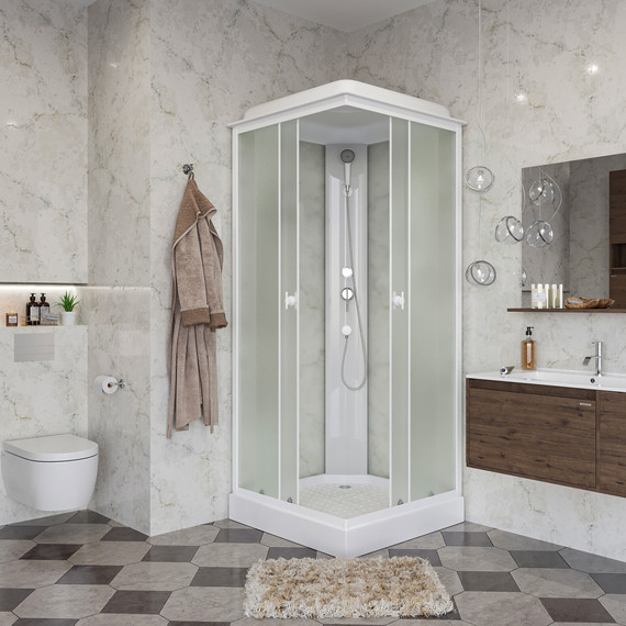 Душевая кабина Niagara 90x90 см P90/13Q/MT, белый/матовое фото 3