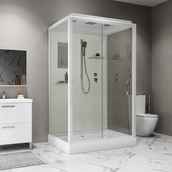 Душевая кабина Niagara 100x80 см ST100/80/15Q, белый/прозрачное фото 3