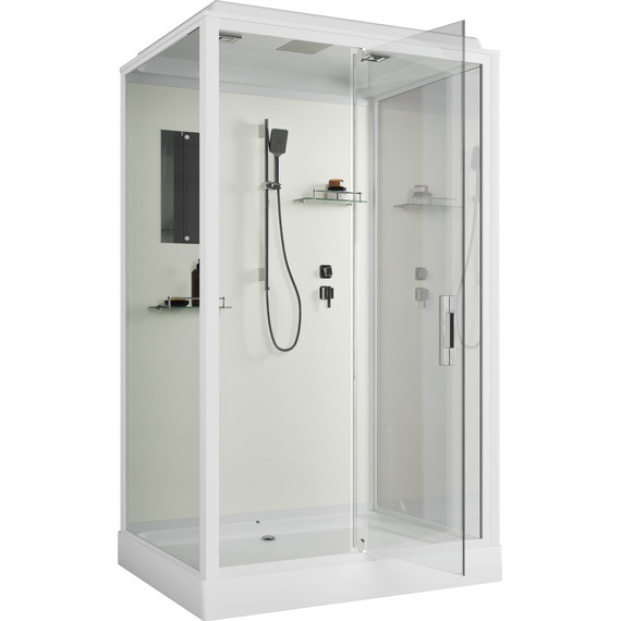 Душевая кабина Niagara 100x80 см ST100/80/15Q, белый/прозрачное фото 2