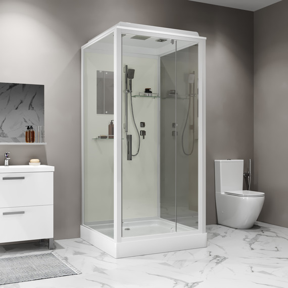 Душевая кабина Niagara 90x90 см ST90/15Q, белый/прозрачное - 3 Душевая кабина Niagara 90x90 см ST90/15Q, белый/прозрачное фото 3