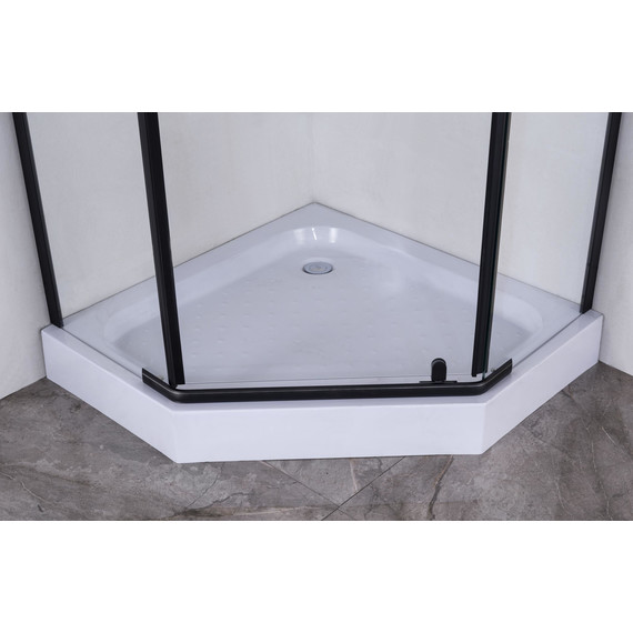 Душевое ограждение Niagara Nova 90x90 см 68050811BLACK, чёрный/прозрачное фото 7