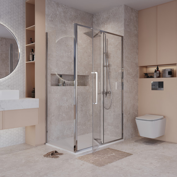 Душевое ограждение Niagara Nova 110x80 см NG-66-11A-A80-34, хром/прозрачное - 3 Душевое ограждение Niagara Nova 110x80 см NG-66-11A-A80-34, хром/прозрачное фото 3