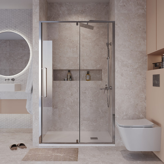 Душевая дверь Niagara Nova 110 см NG-66-11A, хром/прозрачное - 5 Душевая дверь Niagara Nova 110 см NG-66-11A, хром/прозрачное фото 5