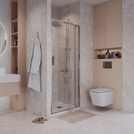 Душевая дверь Niagara Nova 80 см NG-66-8A, хром/прозрачное - 4 Душевая дверь Niagara Nova 80 см NG-66-8A, хром/прозрачное фото 4