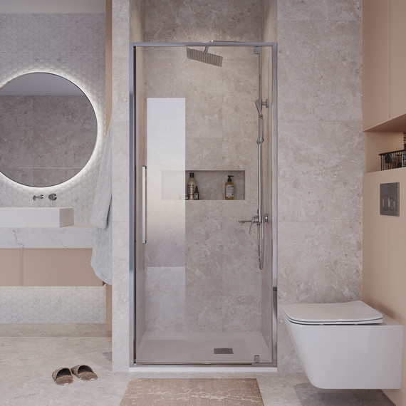 Душевая дверь Niagara Nova 90 см NG-66-9A, хром/прозрачное - 5 Душевая дверь Niagara Nova 90 см NG-66-9A, хром/прозрачное фото 5