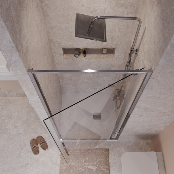 Душевая дверь Niagara Nova 100 см NG-66-10A, хром/прозрачное - 6 Душевая дверь Niagara Nova 100 см NG-66-10A, хром/прозрачное фото 6