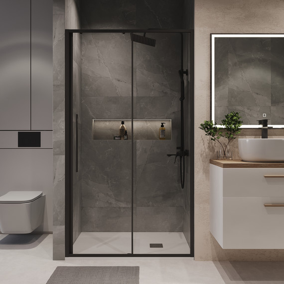 Душевая дверь Niagara Nova 120 см NG-84-12AB, чёрный матовый/прозрачное - 4 Душевая дверь Niagara Nova 120 см NG-84-12AB, чёрный матовый/прозрачное фото 4