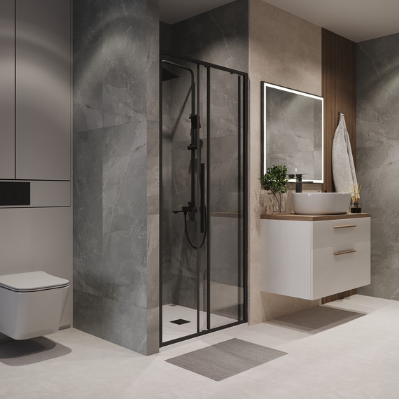 Душевая дверь Niagara Nova 100 см NG-84-10AB, чёрный матовый/прозрачное фото 5