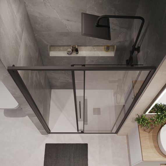 Душевая дверь Niagara Nova 120 см NG-84-12AB, чёрный матовый/прозрачное - 6 Душевая дверь Niagara Nova 120 см NG-84-12AB, чёрный матовый/прозрачное фото 6