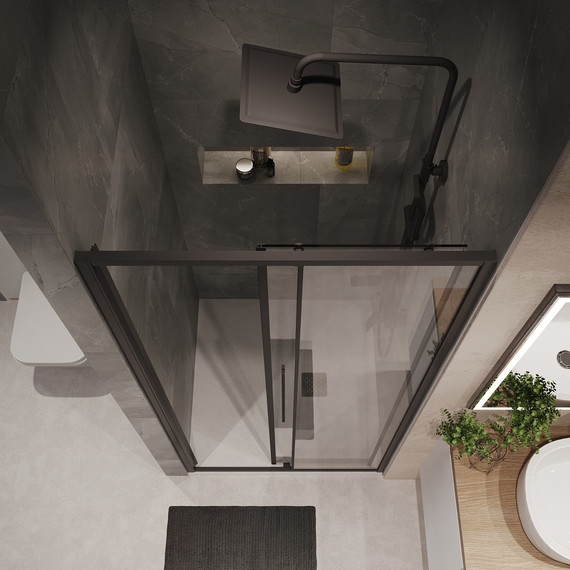 Душевая дверь Niagara Nova 100 см NG-84-10AB, чёрный матовый/прозрачное фото 6