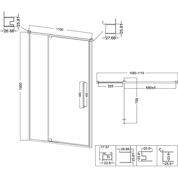 Душевая дверь Niagara Nova 110 см NG-85-11AB, чёрный матовый/прозрачное - 11 Душевая дверь Niagara Nova 110 см NG-85-11AB, чёрный матовый/прозрачное фото 11