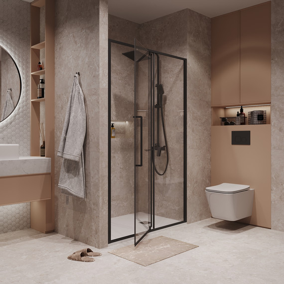 Душевая дверь Niagara Nova 110 см NG-85-11AB, чёрный матовый/прозрачное - 4 Душевая дверь Niagara Nova 110 см NG-85-11AB, чёрный матовый/прозрачное фото 4