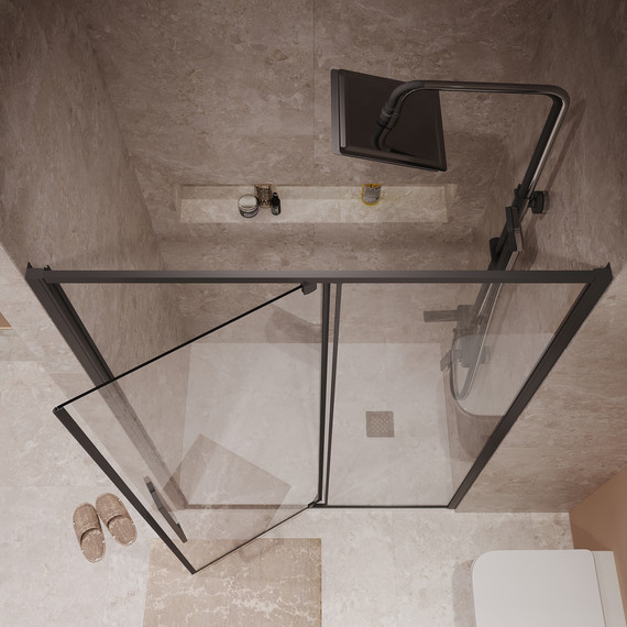 Душевая дверь Niagara Nova 110 см NG-85-11AB, чёрный матовый/прозрачное - 6 Душевая дверь Niagara Nova 110 см NG-85-11AB, чёрный матовый/прозрачное фото 6