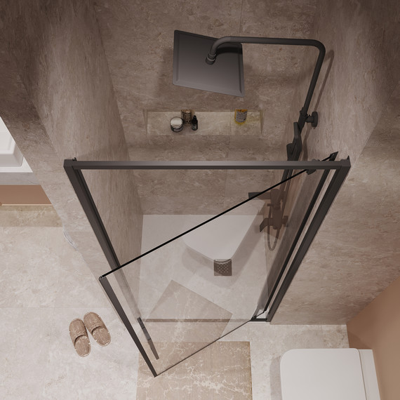 Душевая дверь Niagara Nova 80 см NG-85-8AB, чёрный матовый/прозрачное - 6 Душевая дверь Niagara Nova 80 см NG-85-8AB, чёрный матовый/прозрачное фото 6