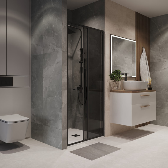 Душевая дверь Niagara Nova 110 см NG-85-11TB, чёрный матовый/тонированное - 5 Душевая дверь Niagara Nova 110 см NG-85-11TB, чёрный матовый/тонированное фото 5