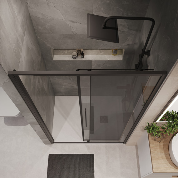 Душевая дверь Niagara Nova 120 см NG-85-12TB, чёрный матовый/тонированное - 6 Душевая дверь Niagara Nova 120 см NG-85-12TB, чёрный матовый/тонированное фото 6