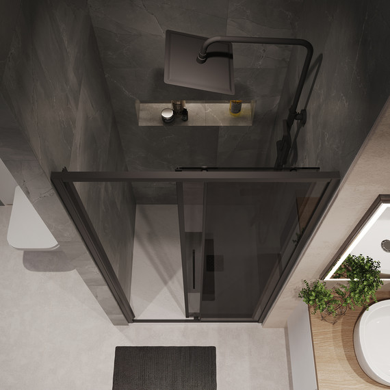 Душевая дверь Niagara Nova 110 см NG-85-11TB, чёрный матовый/тонированное - 6 Душевая дверь Niagara Nova 110 см NG-85-11TB, чёрный матовый/тонированное фото 6