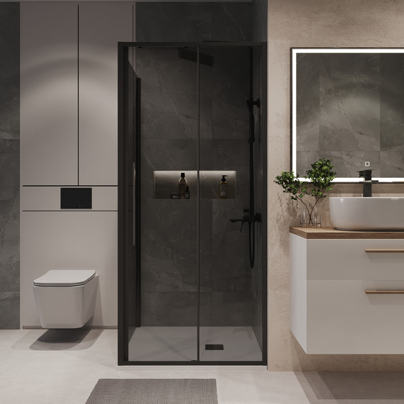 Душевое ограждение Niagara Nova 110x100 см NG-85-11TB-TB100-34, чёрный матовый/тонированное фото 4