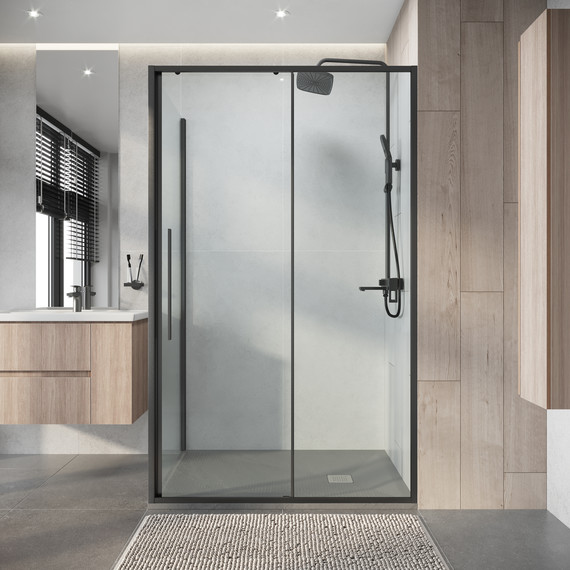 Душевое ограждение Niagara Nova 130x100 см NG-34-13AGR-A100GR-34, графит матовый/прозрачное - 4 Душевое ограждение Niagara Nova 130x100 см NG-34-13AGR-A100GR-34, графит матовый/прозрачное фото 4