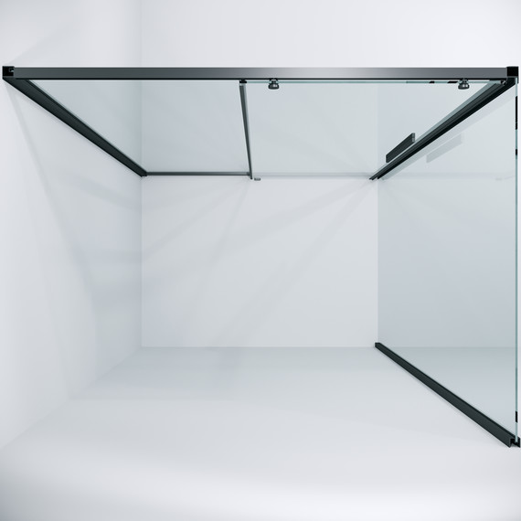 Душевое ограждение Niagara Nova 110x80 см NG-34-11AGR-A80GR-34, графит матовый/прозрачное фото 3