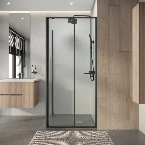 Душевое ограждение Niagara Nova 90x100 см NG-34-9AGR-A100GR-34, графит матовый/прозрачное - 4 Душевое ограждение Niagara Nova 90x100 см NG-34-9AGR-A100GR-34, графит матовый/прозрачное фото 4