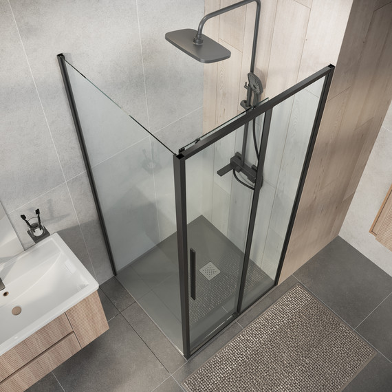 Душевое ограждение Niagara Nova 90x90 см NG-34-9AGR-A90GR-34, графит матовый/прозрачное - 6 Душевое ограждение Niagara Nova 90x90 см NG-34-9AGR-A90GR-34, графит матовый/прозрачное фото 6