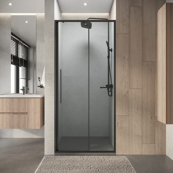 Душевая дверь Niagara Nova 90 см NG-34-9AGR, графит матовый/прозрачное фото 4
