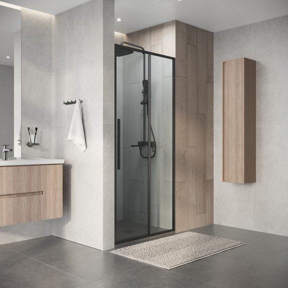 Душевая дверь Niagara Nova 90 см NG-34-9AGR, графит матовый/прозрачное фото 5