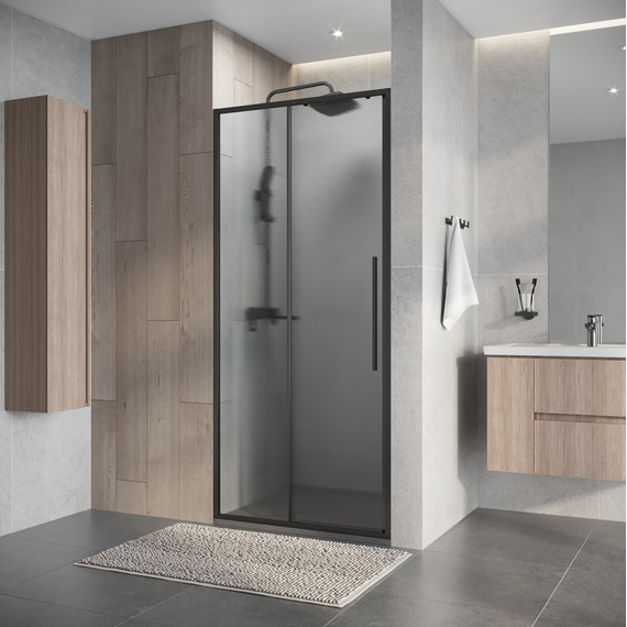 Душевая дверь Niagara Nova 90 см NG-34-L9CHGR, графит матовый/шиншилла фото 