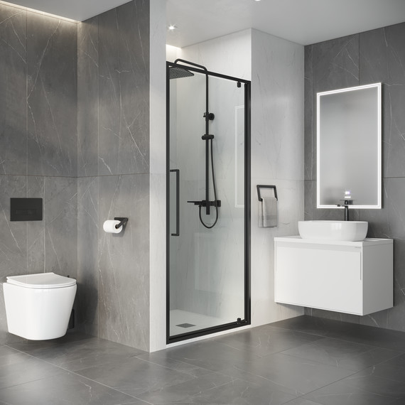 Душевая дверь Niagara Nova 80 см NG-35-8AGR, графит матовый/прозрачное - 5 Душевая дверь Niagara Nova 80 см NG-35-8AGR, графит матовый/прозрачное фото 5