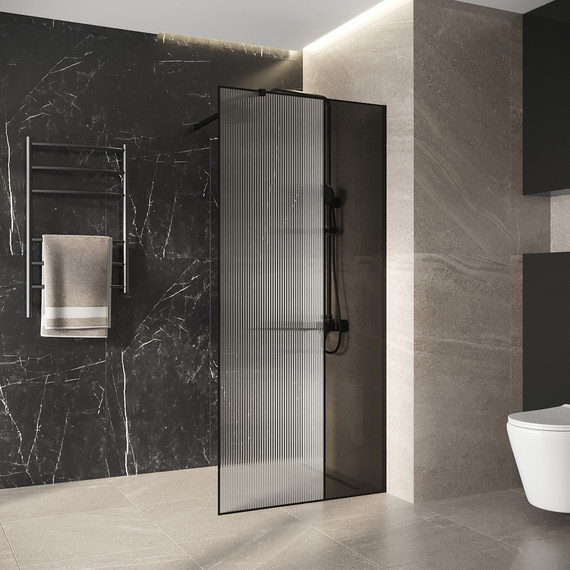 Душевая перегородка Niagara Nova 120 см NG-481-12FBLACK, чёрный матовый/матовое/тонированное фото 4