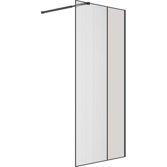 Душевая перегородка Niagara Nova 120 см NG-481-12FBLACK, чёрный матовый/матовое/тонированное фото 2