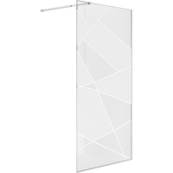 Душевая перегородка Niagara Nova 90 см NG-660-90, хром/узор фото 2