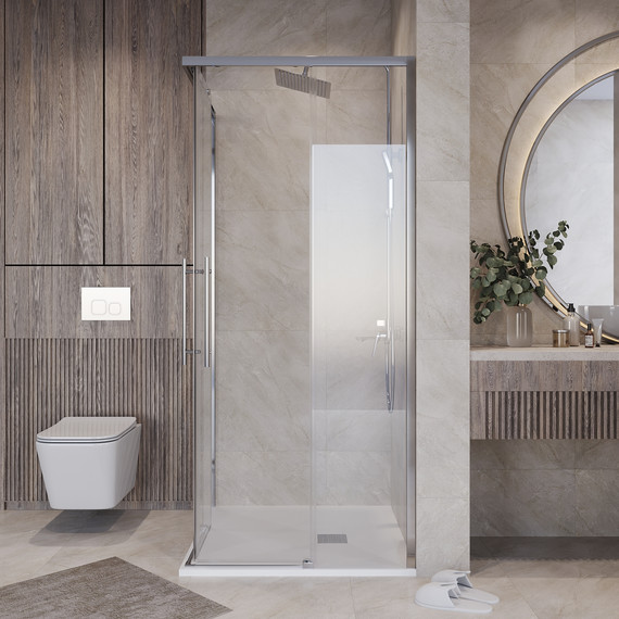 Душевое ограждение Niagara Nova 80x80 см NG-6628-34, хром/прозрачное фото 4