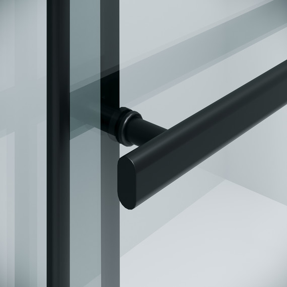 Душевая перегородка Niagara Nova 100 см NG-671-10BLACK, чёрный матовый/прозрачное фото 8