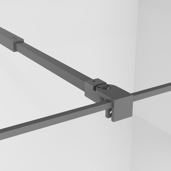 Душевая перегородка Niagara Nova 90 см NG-680-90BLACK, чёрный матовый/узор фото 6