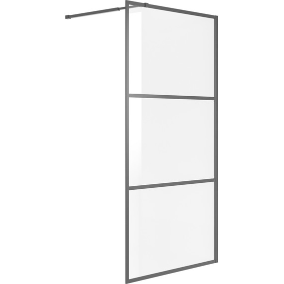 Душевая перегородка Niagara Nova 90 см NG-688-90BLACK, чёрный матовый/прозрачное фото 2