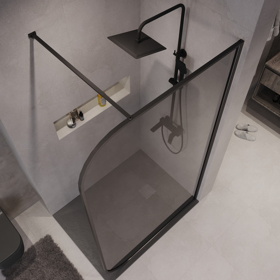 Душевая перегородка Niagara Nova 90 см NG-689-90TBLACK, чёрный матовый/тонированное фото 5
