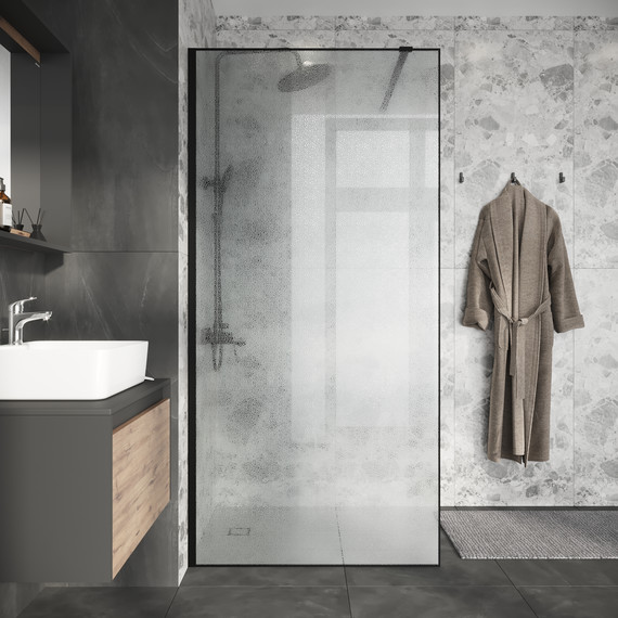 Душевая перегородка Niagara Nova 120 см NG-781-12BLACK, чёрный матовый/матовое фото 3