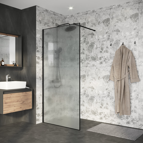 Душевая перегородка Niagara Nova 120 см NG-781-12BLACK, чёрный матовый/матовое фото 4