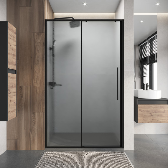 Душевая дверь Niagara Nova 110 см NG-84-L11CHB, чёрный матовый/шиншилла - 4 Душевая дверь Niagara Nova 110 см NG-84-L11CHB, чёрный матовый/шиншилла фото 4
