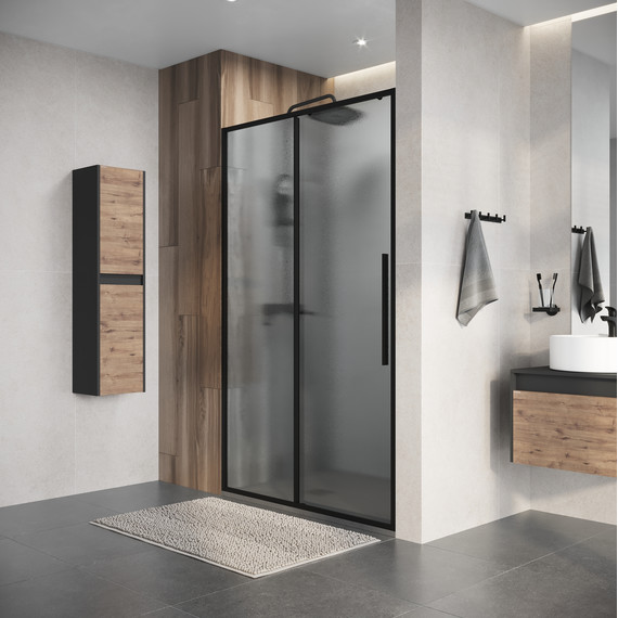 Душевая дверь Niagara Nova 120 см NG-84-L12CHB, чёрный матовый/шиншилла - 5 Душевая дверь Niagara Nova 120 см NG-84-L12CHB, чёрный матовый/шиншилла фото 5