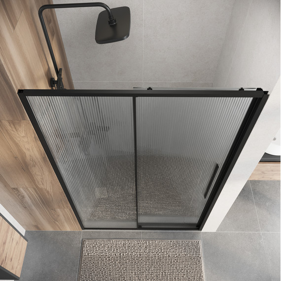 Душевая дверь Niagara Nova 120 см NG-84-L12FHB, чёрный матовый/матовое/рифленое - 6 Душевая дверь Niagara Nova 120 см NG-84-L12FHB, чёрный матовый/матовое/рифленое фото 6
