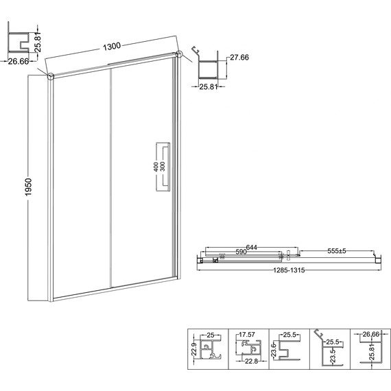 Душевая дверь Niagara Nova 130 см NG-34-13AGR, графит матовый/прозрачное - 12 Душевая дверь Niagara Nova 130 см NG-34-13AGR, графит матовый/прозрачное фото 12