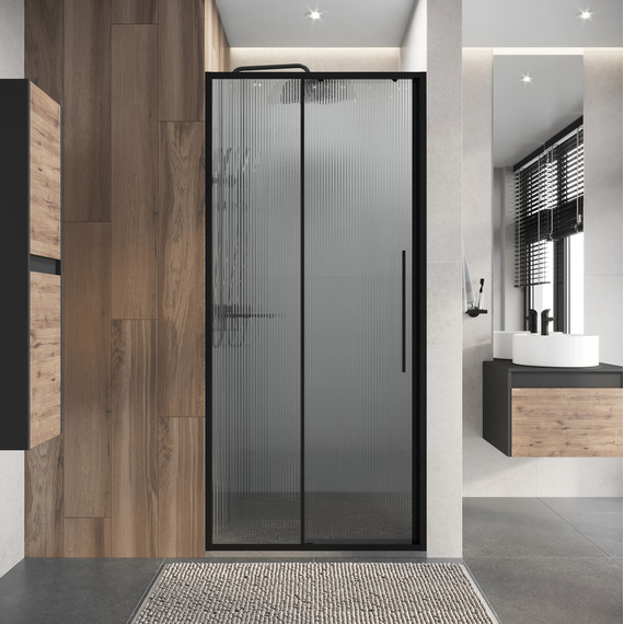 Душевая дверь Niagara Nova 90 см NG-84-L9FHB, чёрный матовый/матовое/рифленое - 4 Душевая дверь Niagara Nova 90 см NG-84-L9FHB, чёрный матовый/матовое/рифленое фото 4