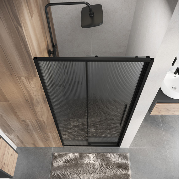 Душевая дверь Niagara Nova 90 см NG-84-L9FHB, чёрный матовый/матовое/рифленое - 6 Душевая дверь Niagara Nova 90 см NG-84-L9FHB, чёрный матовый/матовое/рифленое фото 6