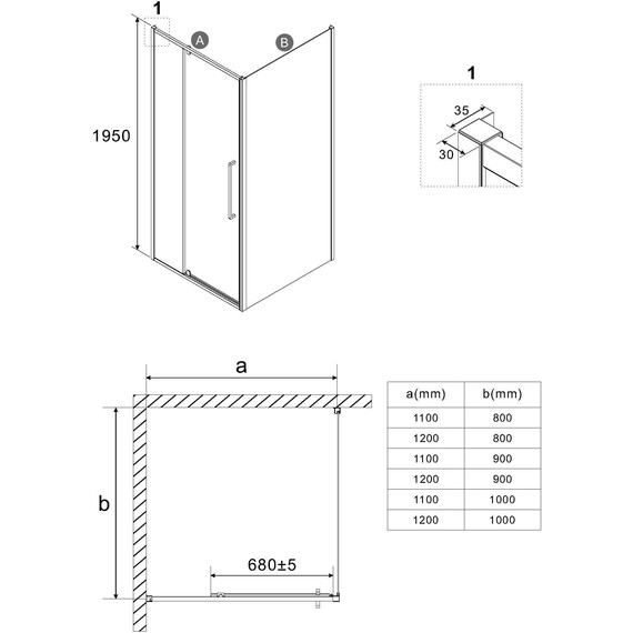 Душевое ограждение Niagara Nova 120x90 см NG-45-12ASG-A90SG-34, золото брашированное/прозрачное фото 12