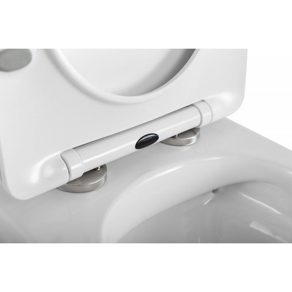 Унитаз подвесной безободковый BelBagno Uno 2.0 BB7306CHR/SC с тонкой крышкой микролифт, Цвет производителя: белый - 3 Унитаз подвесной безободковый BelBagno Uno 2.0 BB7306CHR/SC с тонкой крышкой микролифт, Цвет производителя: белый фото 3