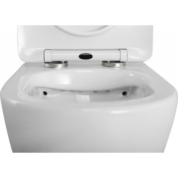 Унитаз подвесной безободковый BelBagno Uno 2.0 BB7306CHR/SC с тонкой крышкой микролифт, Цвет производителя: белый - 4 Унитаз подвесной безободковый BelBagno Uno 2.0 BB7306CHR/SC с тонкой крышкой микролифт, Цвет производителя: белый фото 4